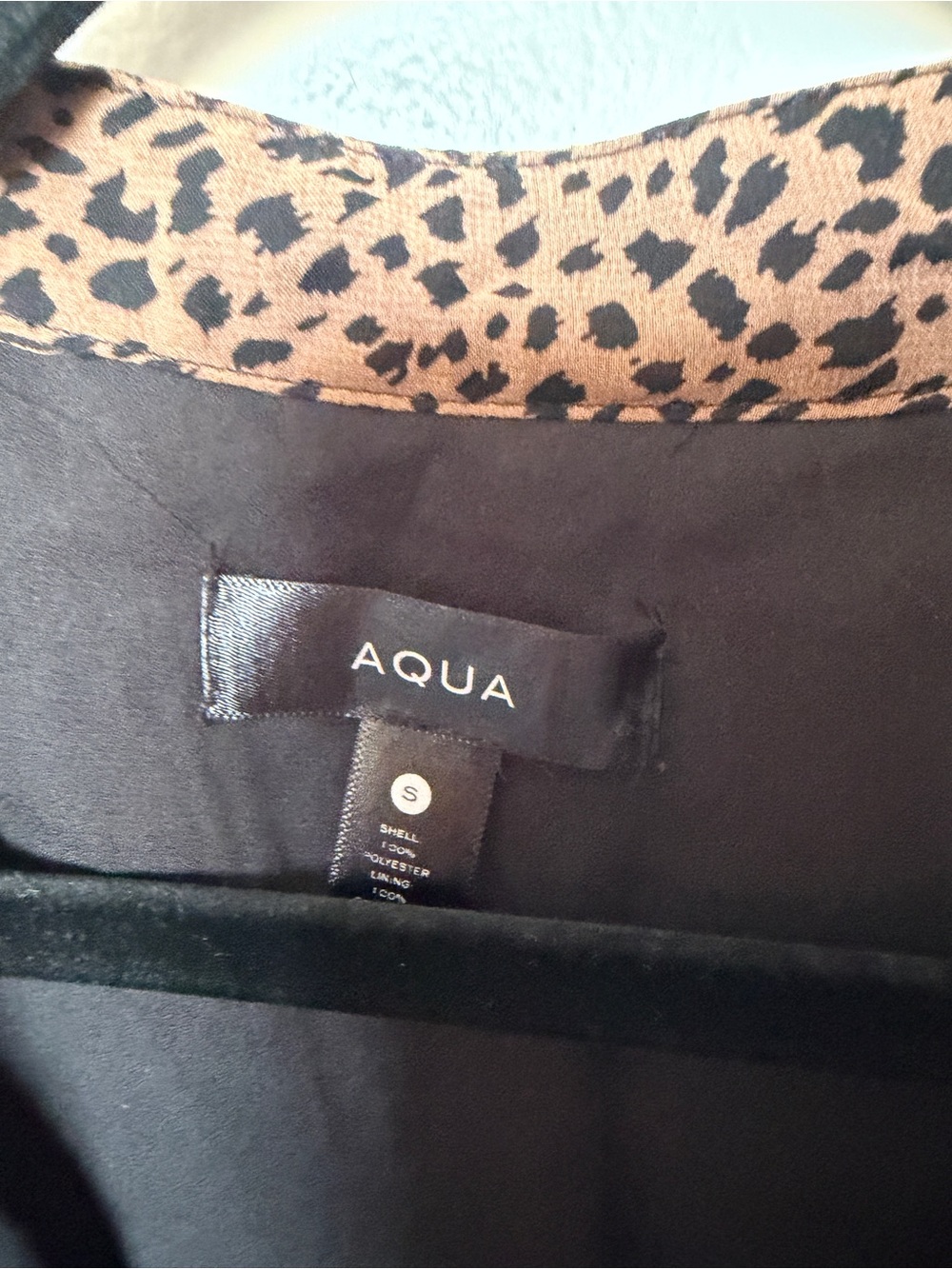 AQUA Leopard Print Ruffled Mini Dress - Picture 4 of 5
